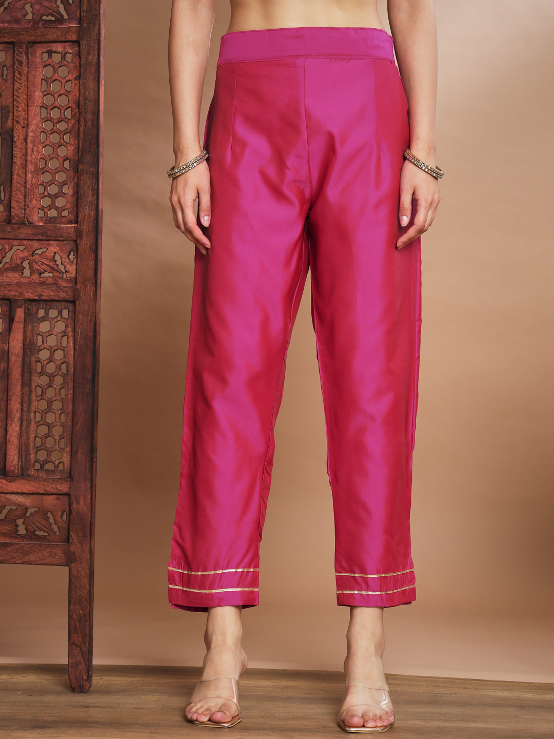 VredeVogel Cotton Silk Kurta and Pant Set with Banarasi Silk Dupatta