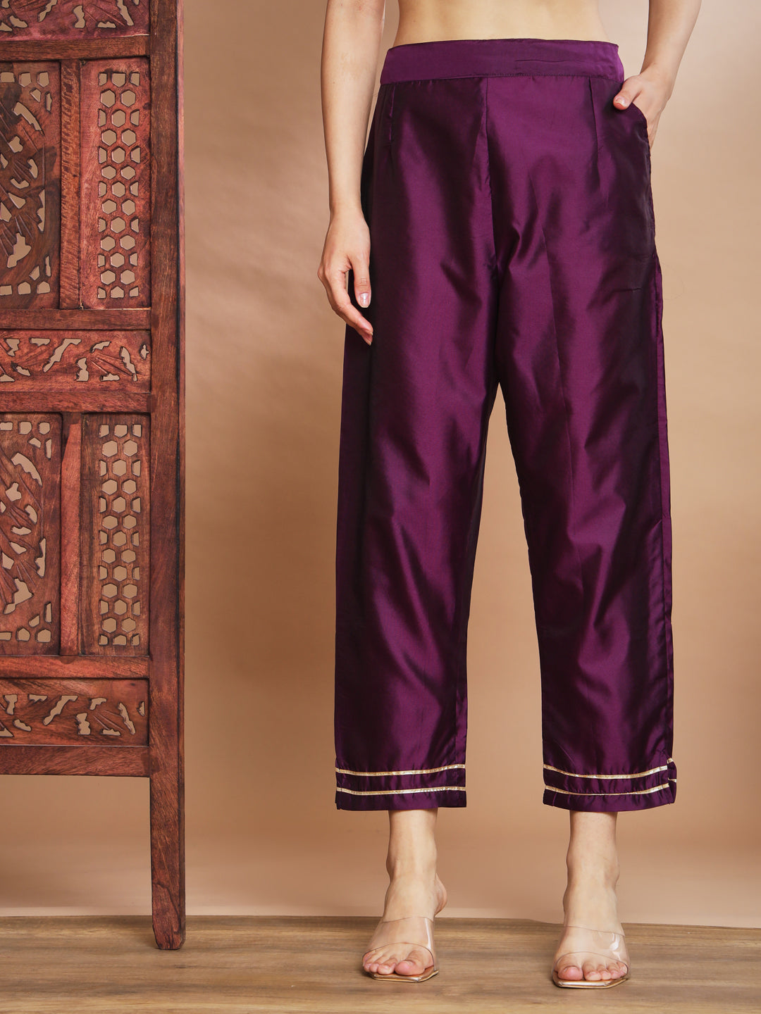 VredeVogel Cotton Silk Kurta and Pant Set with Banarasi Silk Dupatta