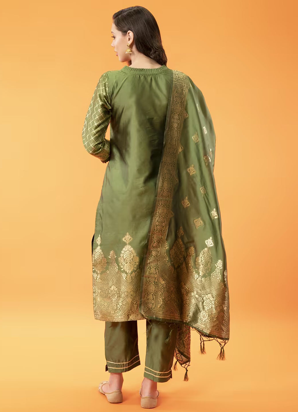 Lavanya Silk Jacquard Kurta & Banarasi Dupatta Set for Party Elegance