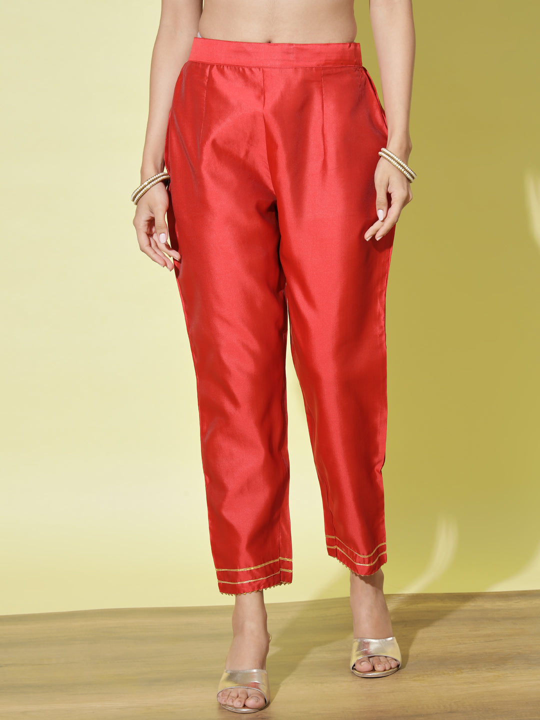 VredeVogel Cotton Silk Kurta and Pant Set with Banarasi Silk Dupatta