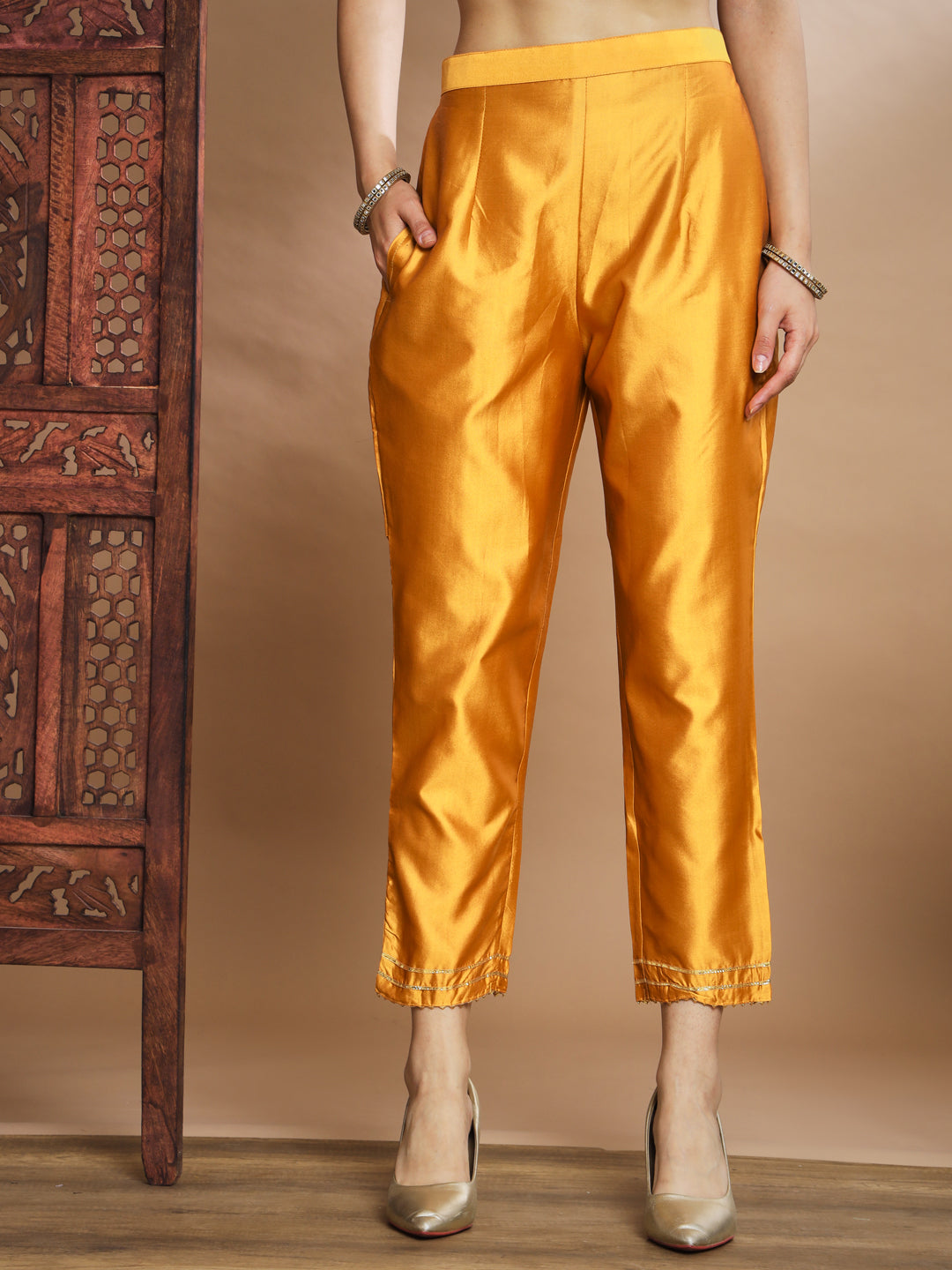 VredeVogel Cotton Silk Kurta and Pant Set with Banarasi Silk Dupatta