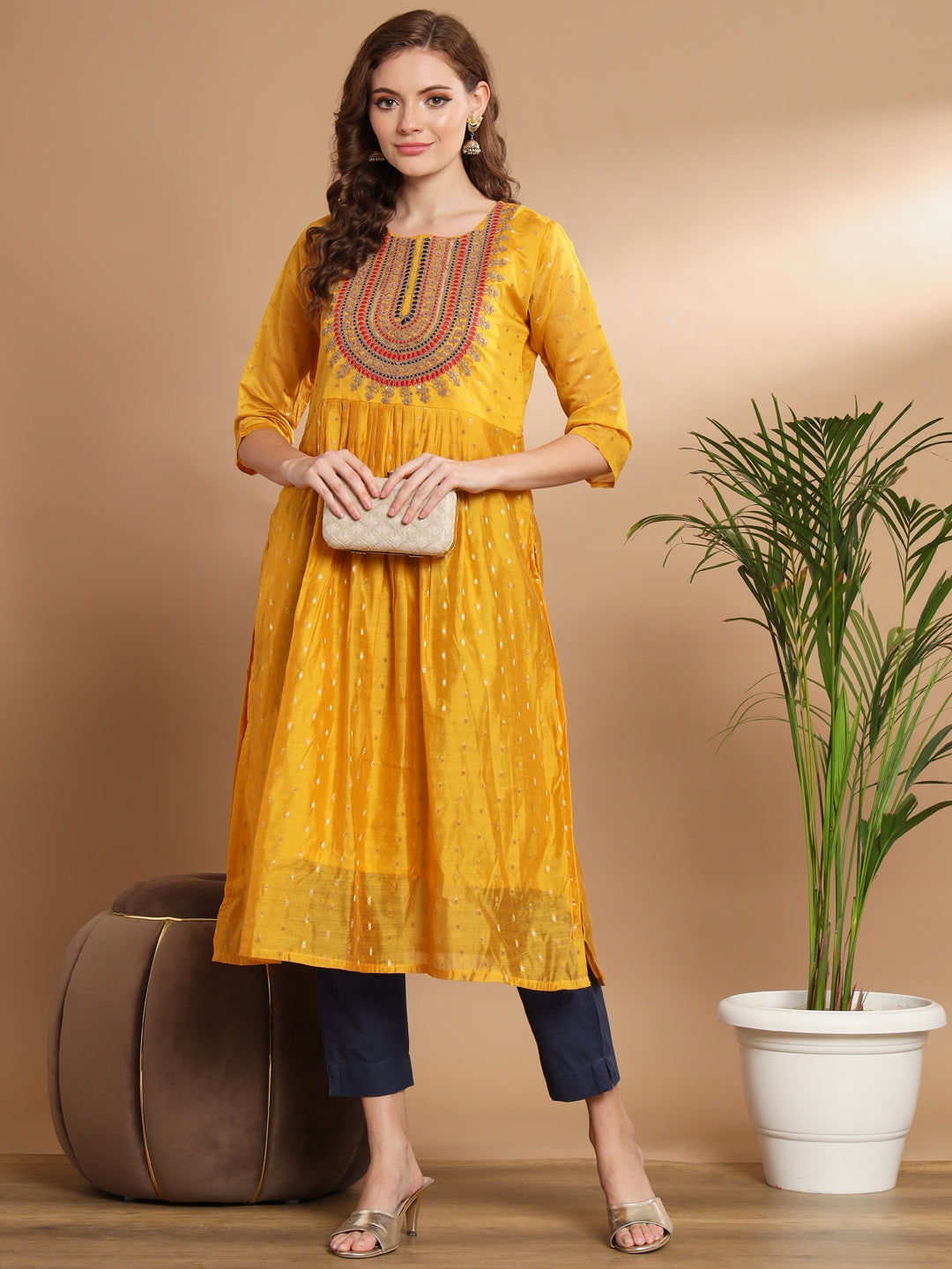 VredeVogel Women chanderi modal Butti