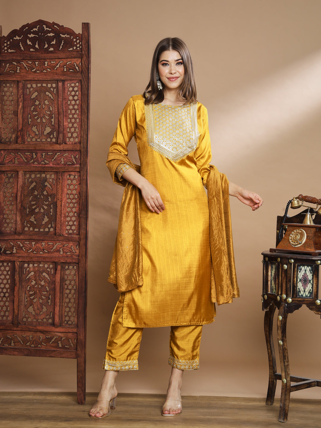 Louise Misha - Suzie Trousers - Women's Collection - - Yellow Curry colour  | Smallable