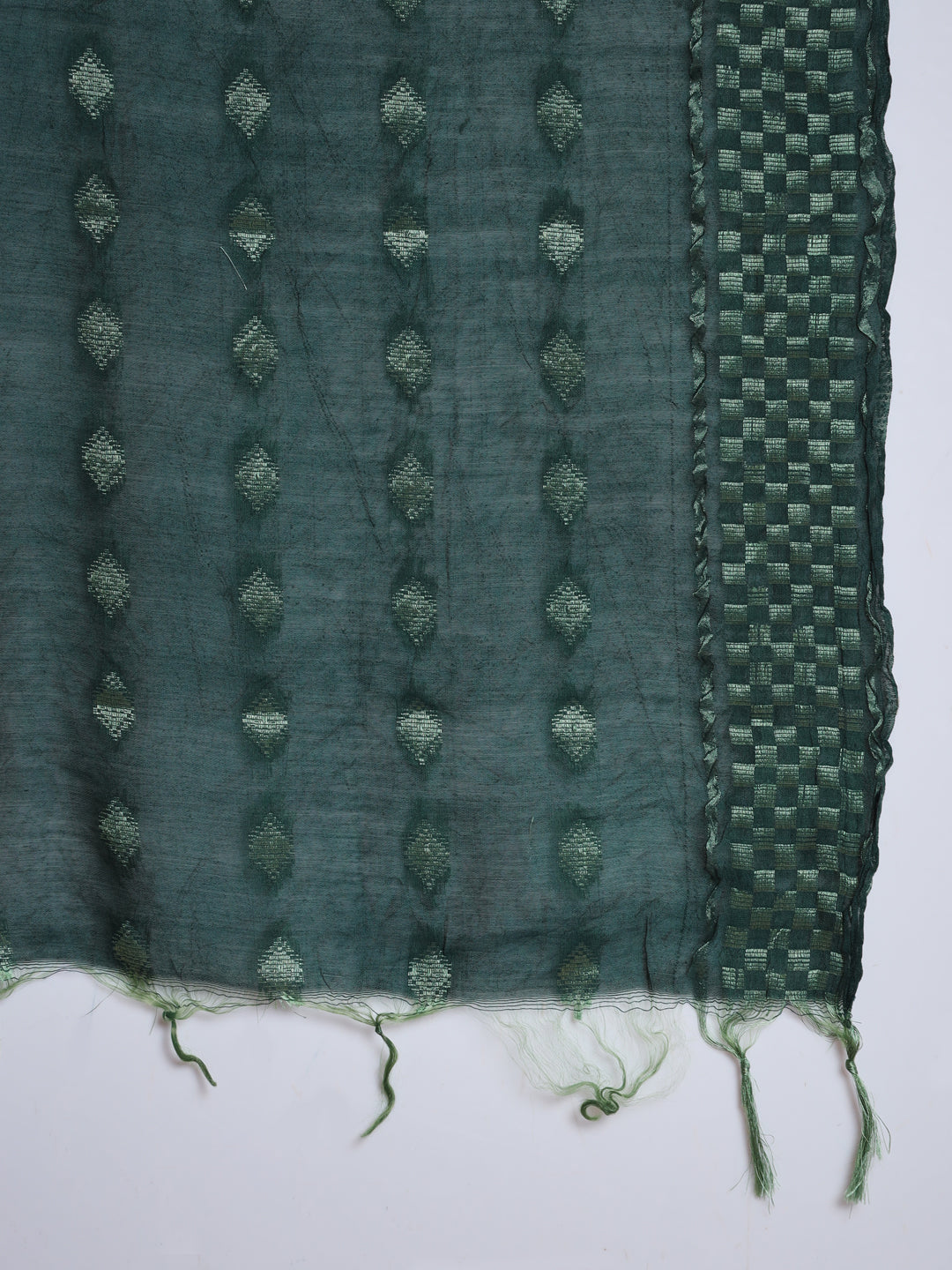VredeVogel Cotton Silk Jacquard Kurta Pant With Banarasi Silk dupatta