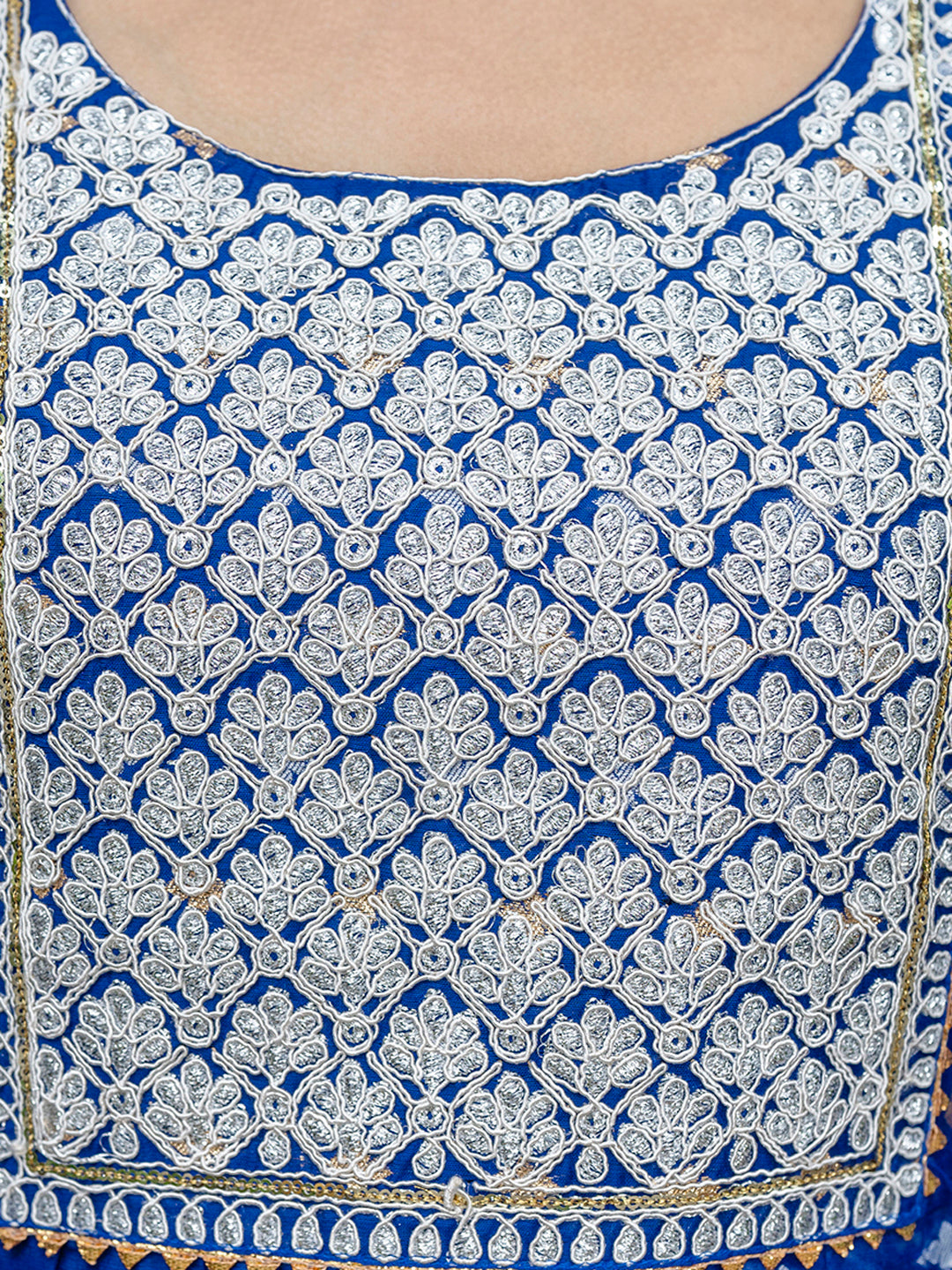 Kaveri Embroidered Chanderi Mehndi Suit Set with Dupatta Ethnic Sets