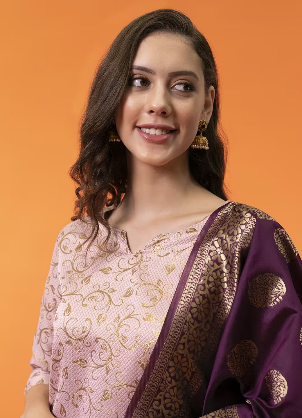 ZariZeenat Cotton Silk Jacquard Kurta Pant & Banarasi Dupatta Set – Elegant Party Wear Outfit