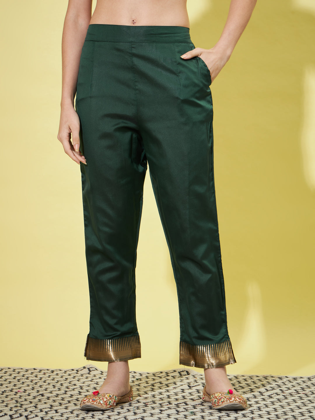 VredeVogel Cotton Silk Jacquard Kurta Pant With Banarasi Silk dupatta