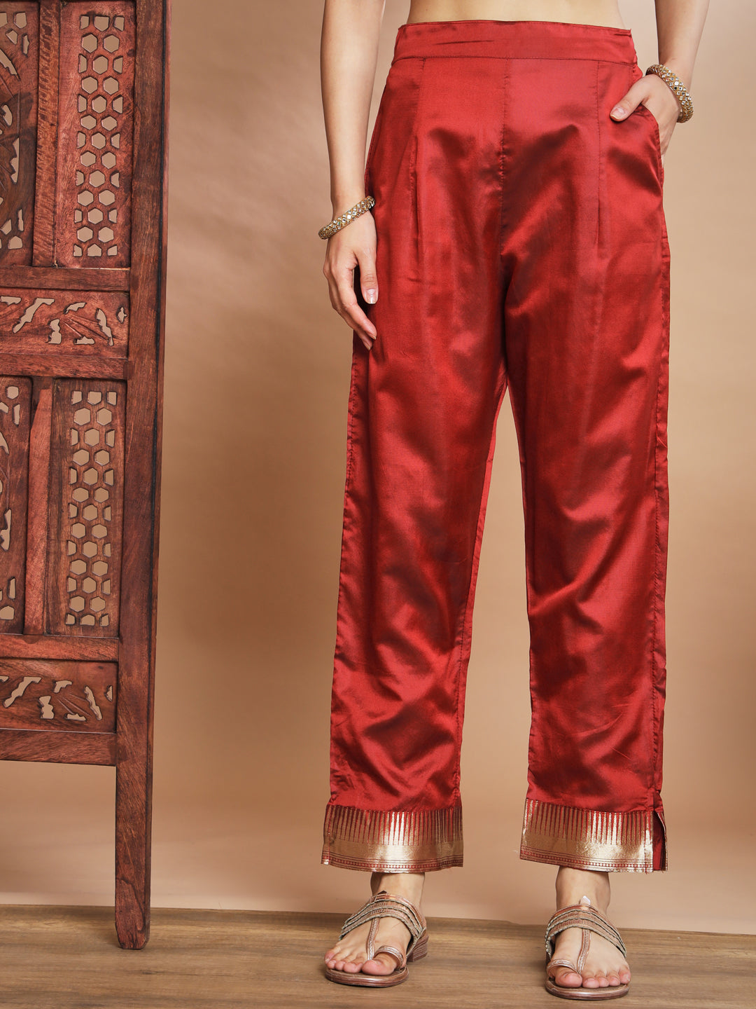 VredeVogel Cotton Silk Jacquard Kurta Pant With Banarasi Silk dupatta