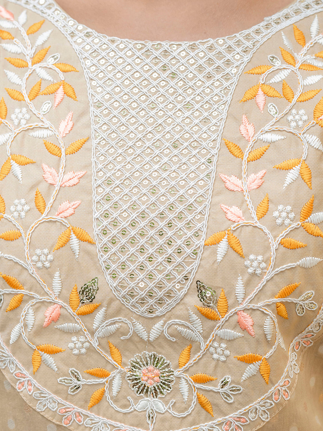 Varnika Chanderi Silk Kurta Set: Coding Embroidery, Party Wear Elegance