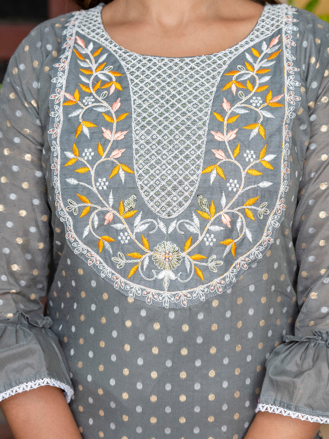 Varnika Chanderi Silk Kurta Set: Coding Embroidery, Party Wear Elegance