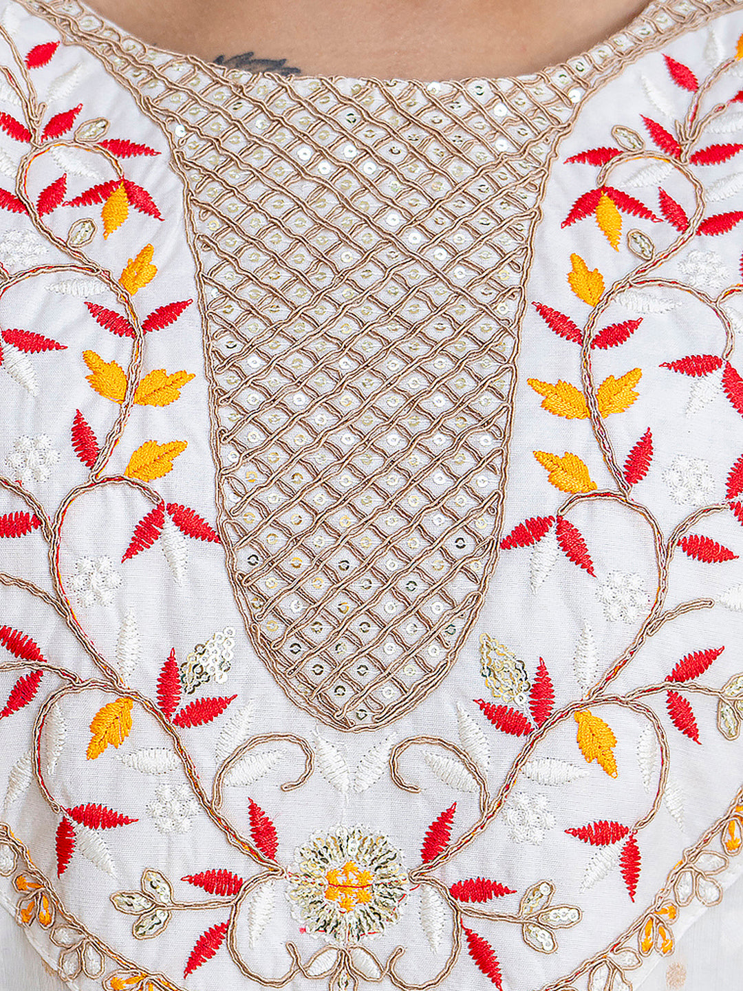 Varnika Chanderi Silk Kurta Set: Coding Embroidery, Party Wear Elegance