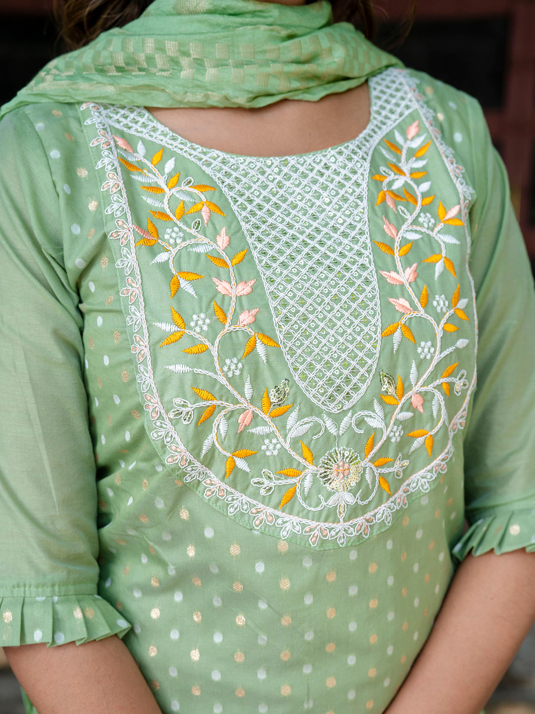 Varnika Chanderi Silk Kurta Set: Coding Embroidery, Party Wear Elegance