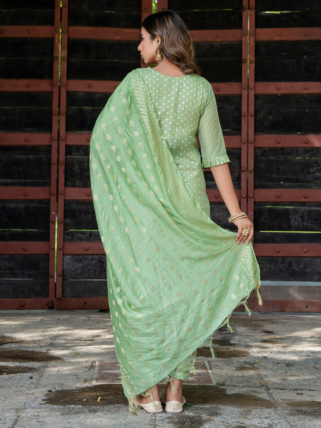 Varnika Chanderi Silk Kurta Set: Coding Embroidery, Party Wear Elegance