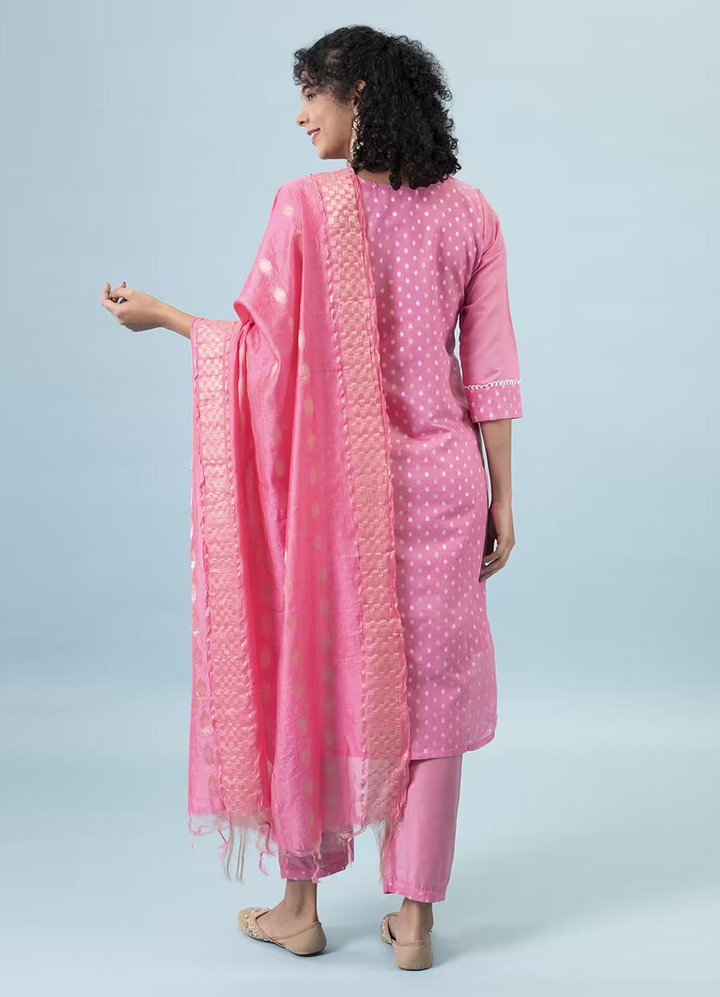 Varnika Chanderi Silk Kurta Set: Coding Embroidery, Party Wear Elegance