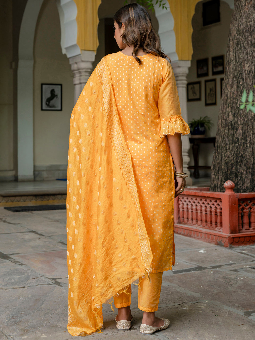 Girisha Chanderi Silk Kurta Set: Coding Embroidery, Party Wear Elegance