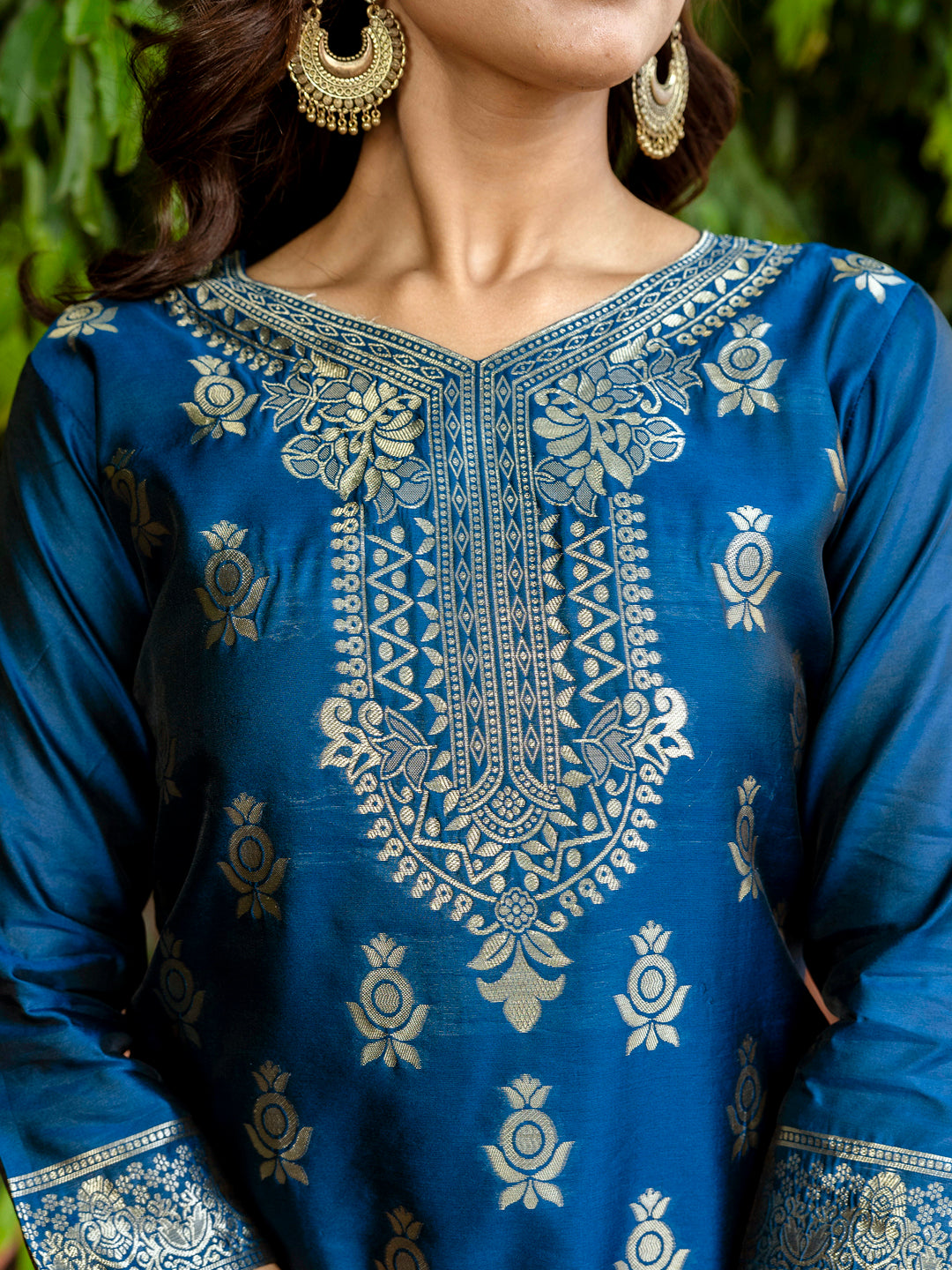 Sumiti Cotton Silk Jacquard Kurta Pant with Banarasi Dupatta – Stylish Party Wear Ethnic Ensemble for Women