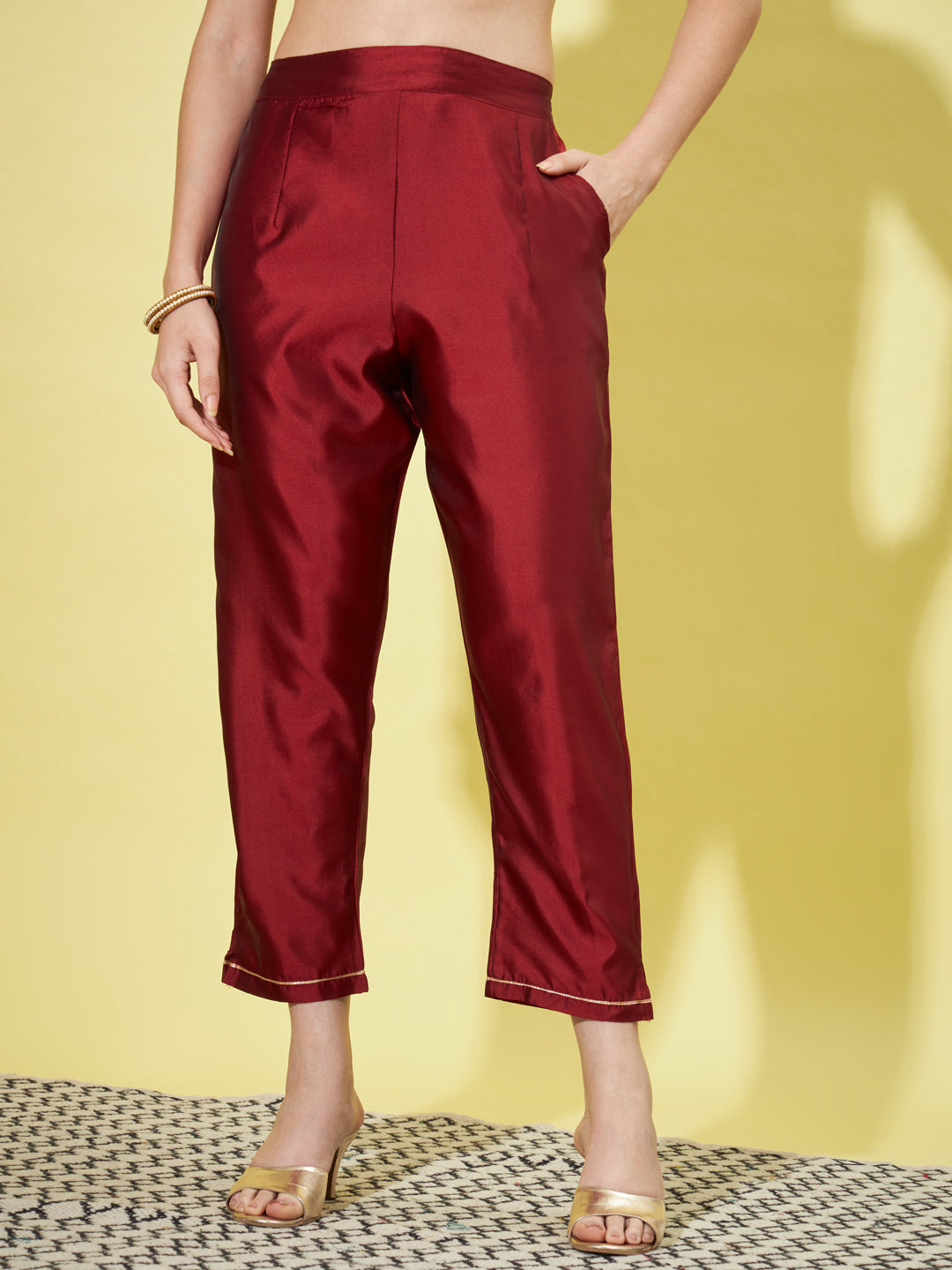 VredeVogel Cotton Silk Jacquard Kurta Pant With Banarasi Silk dupatta