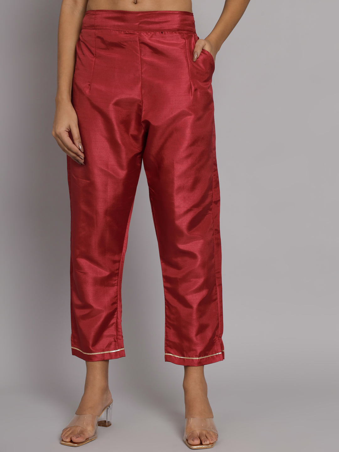 VredeVogel Silk Blend Heavy Zari Work Kurta and Trousers Pant Set