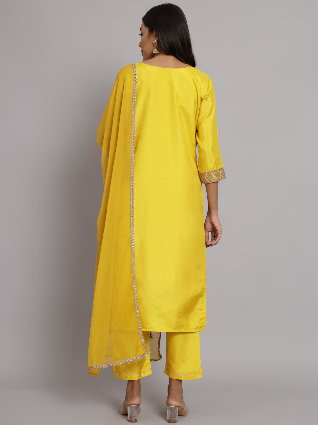 VredeVogel Silk Blend Heavy Zari Work Kurta and Trousers Pant Set