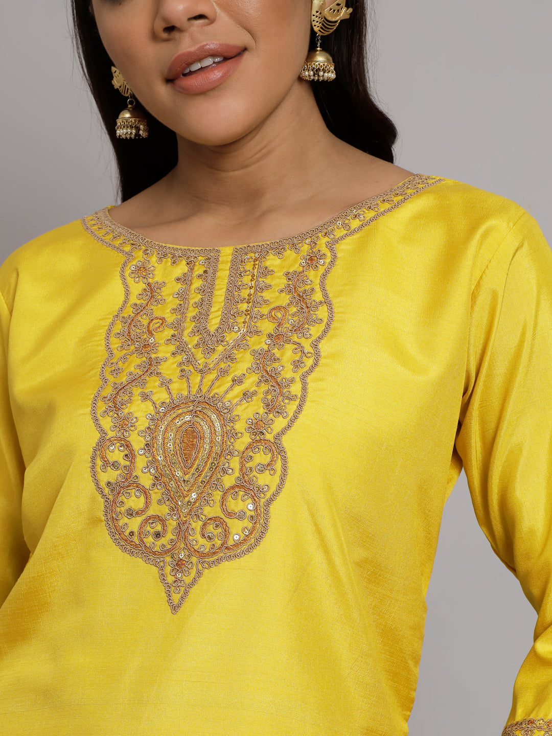 VredeVogel Silk Blend Heavy Zari Work Kurta and Trousers Pant Set