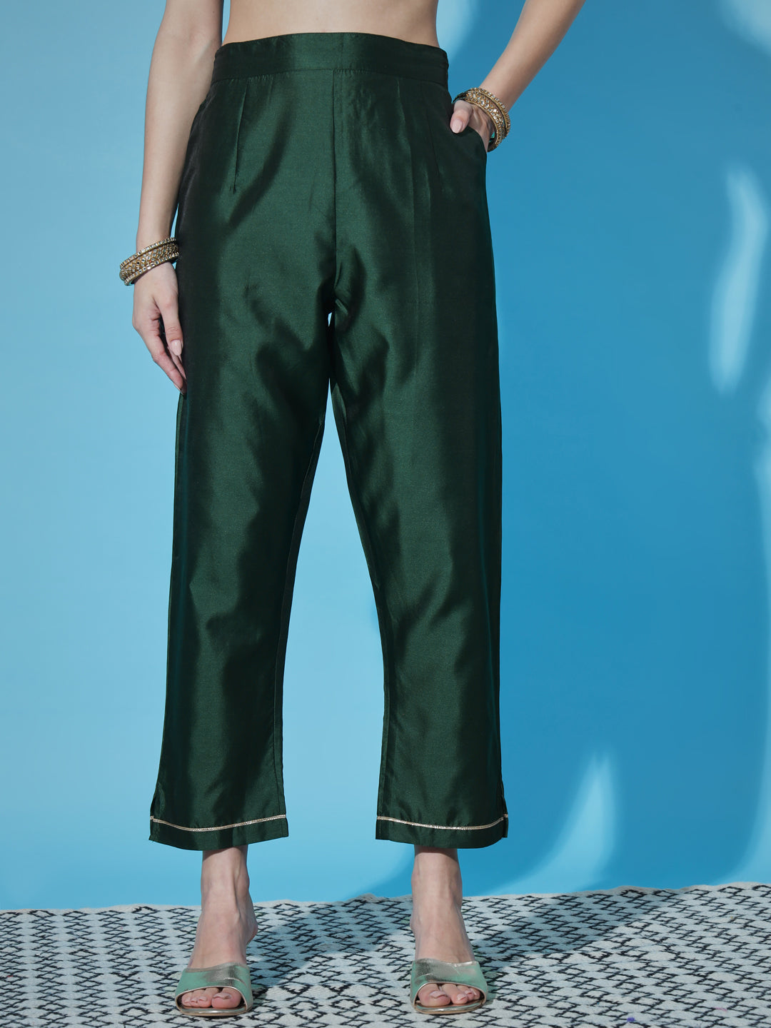 VredeVogel Cotton Silk Jacquard Kurta Pant With Banarasi Silk dupatta