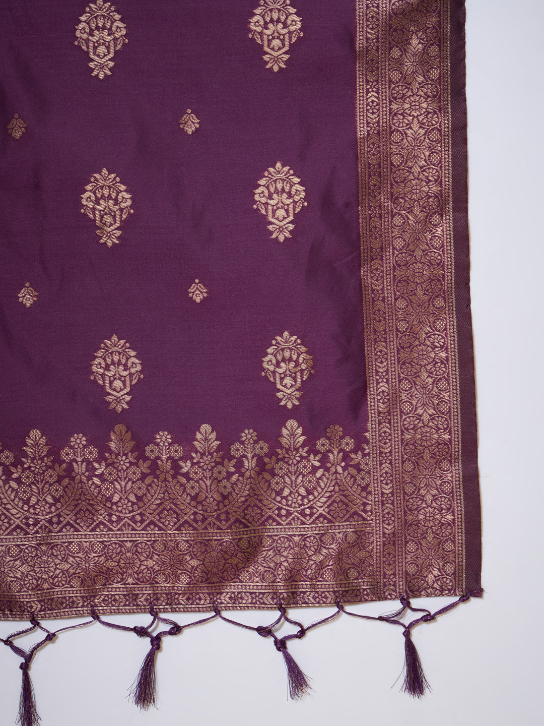 VredeVogel Cotton Silk Jacquard Kurta Pant With Banarasi Silk dupatta