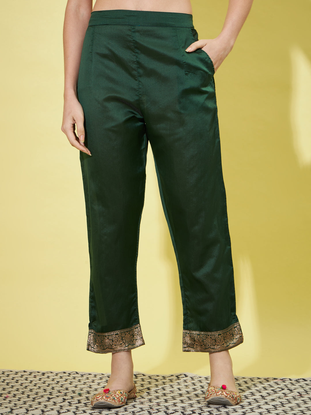 VredeVogel Cotton Silk Jacquard Kurta Pant With Heavy Banarasi Silk Dupatta