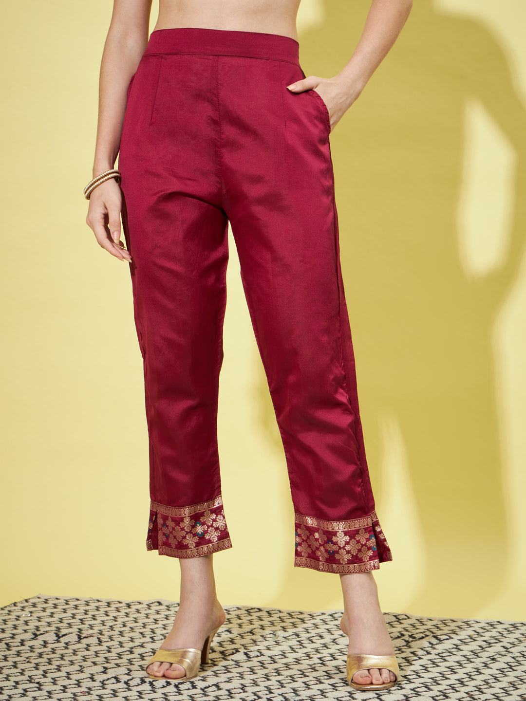 VredeVogel Cotton Silk Jacquard Kurta Pant With Heavy Banarasi Silk Dupatta