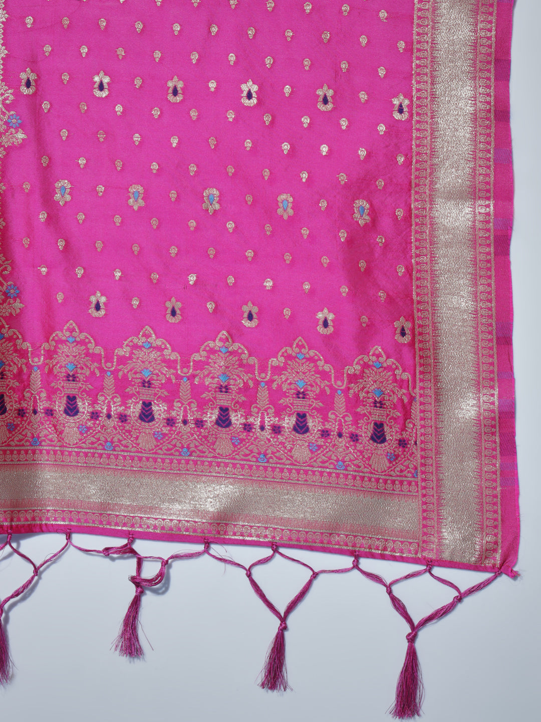 VredeVogel Cotton Silk Jacquard Kurta Pant With Heavy Banarasi Silk Dupatta