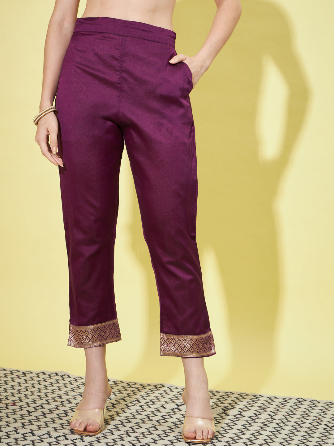 VredeVogel Cotton Silk Jacquard Kurta Pant With Heavy Banarasi Silk Dupatta