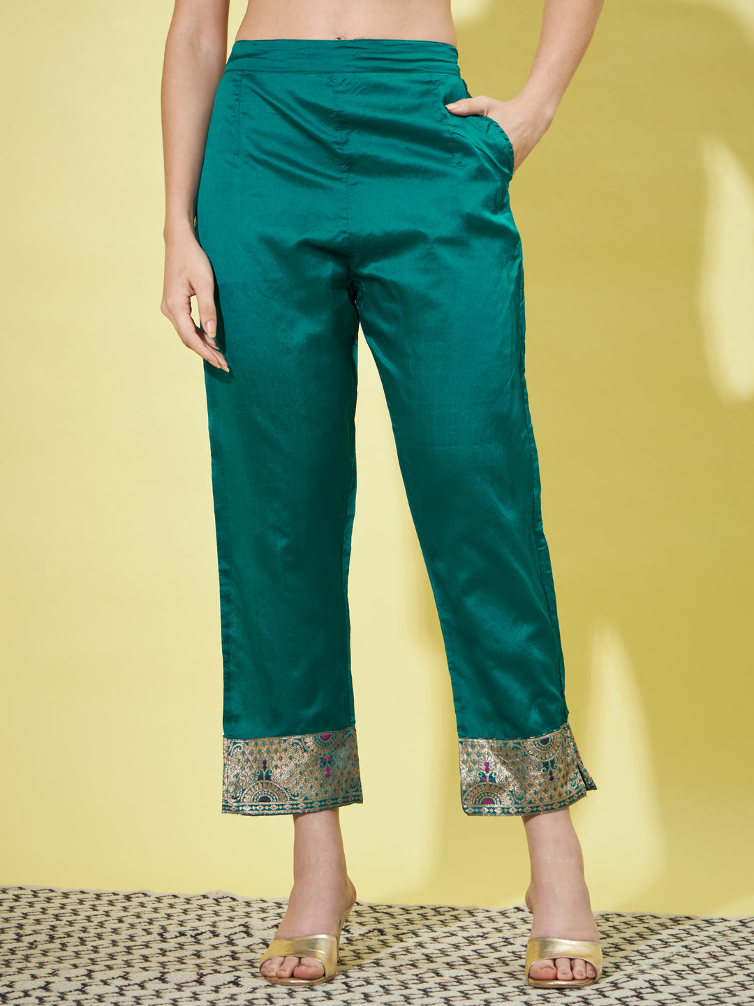 VredeVogel Cotton Silk Jacquard Kurta Pant With Heavy Banarasi Silk Dupatta
