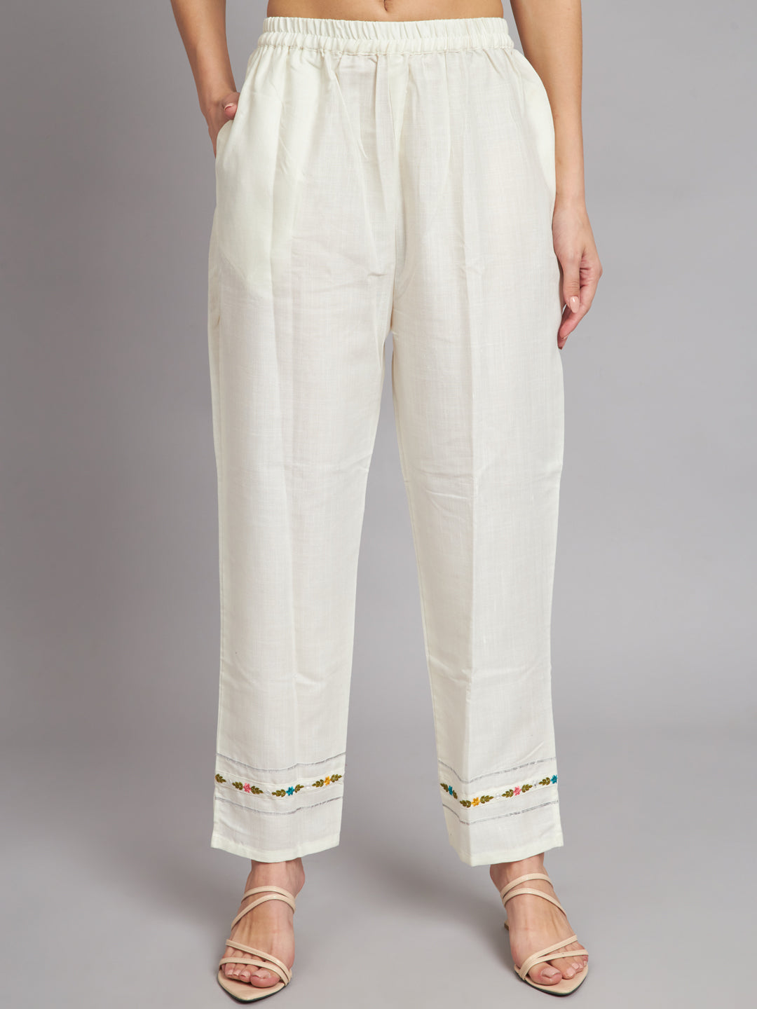 VredeVogel  Women Kurta and Trousers Pant Set Cotton Blend