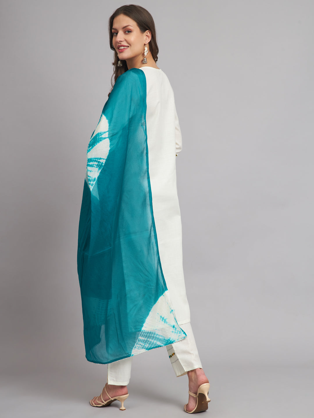 VredeVogel  Women Kurta and Trousers Pant Set Cotton Blend