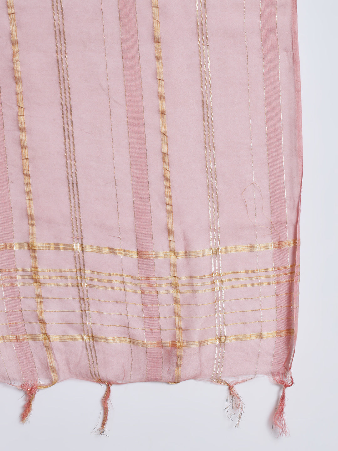 VredeVogel Kurta and Trouser Duppata Set Chanderi Modal Butti