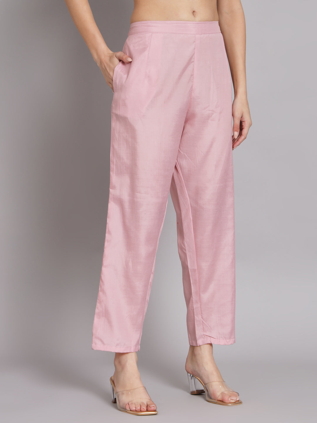 VredeVogel Kurta and Trouser Duppata Set Chanderi Modal Butti