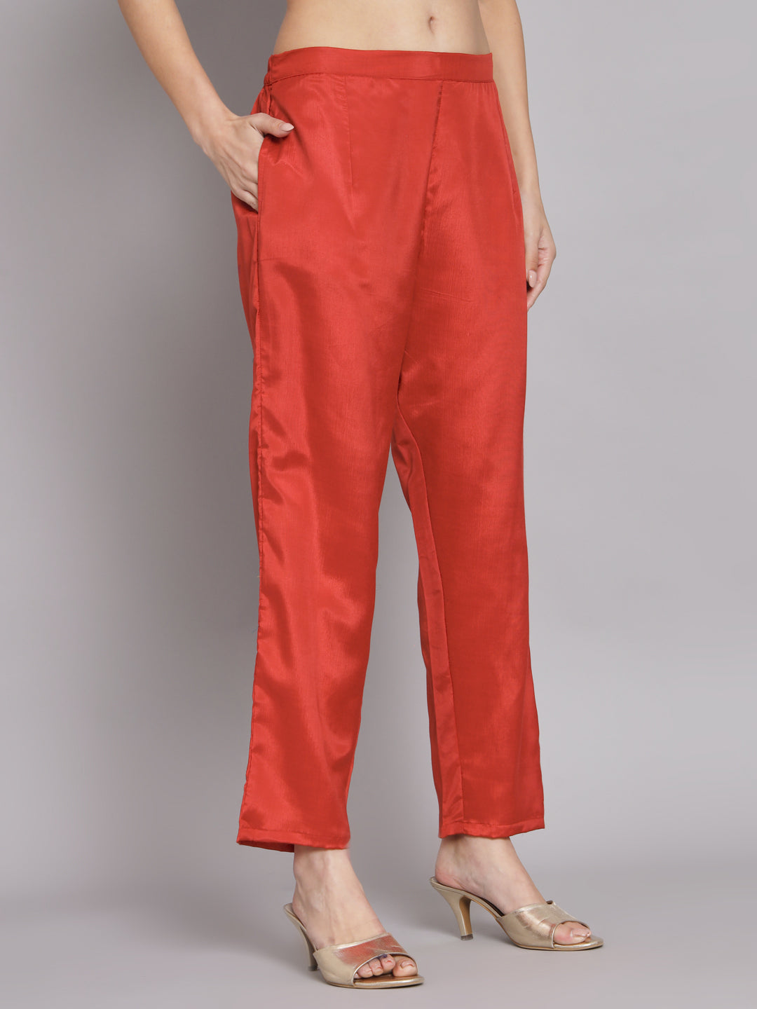 VredeVogel Kurta and Trouser Duppata Set Chanderi Modal Butti