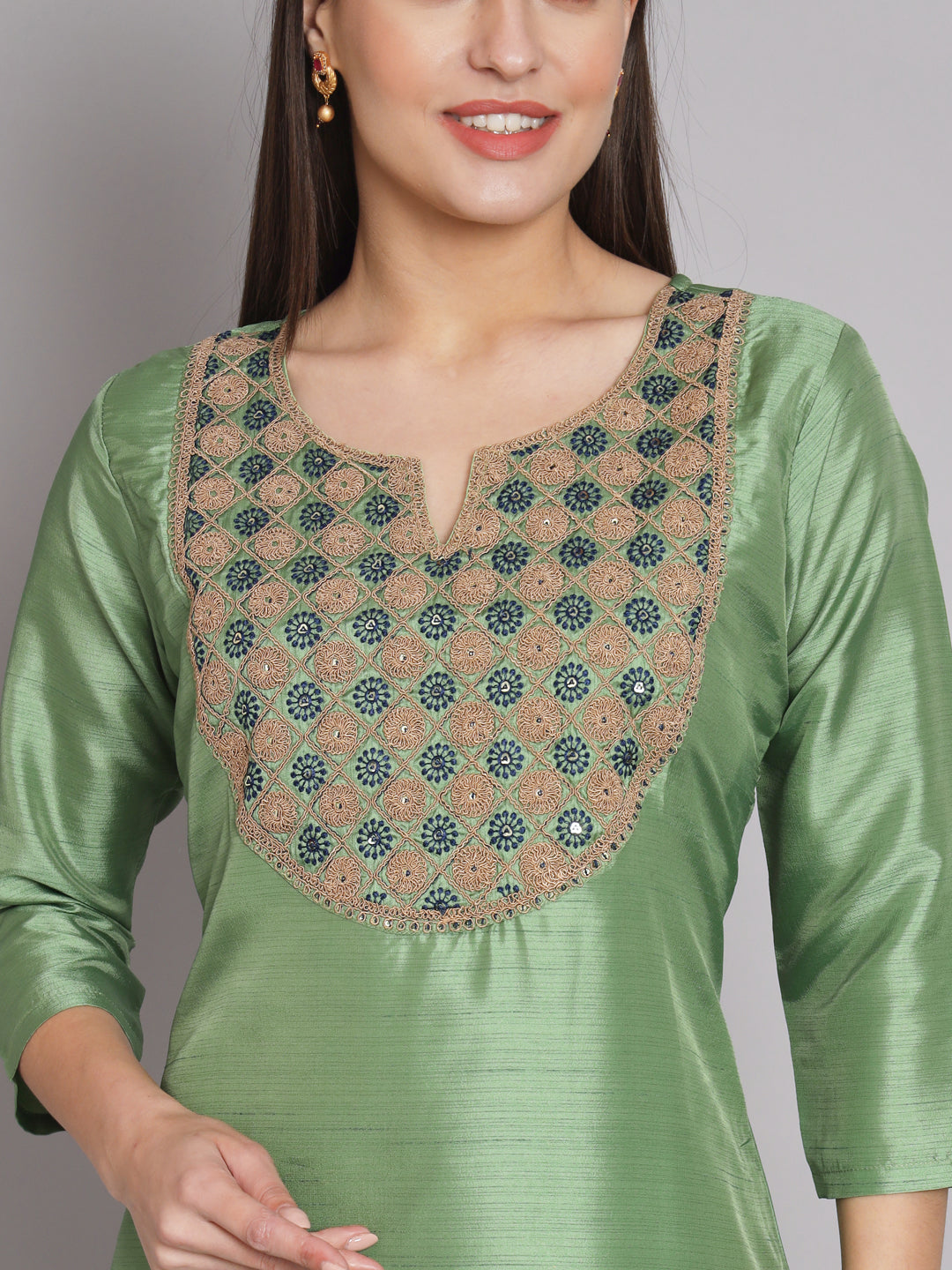 VredeVogel Silk Blend Kurta and Trousers Pant Set