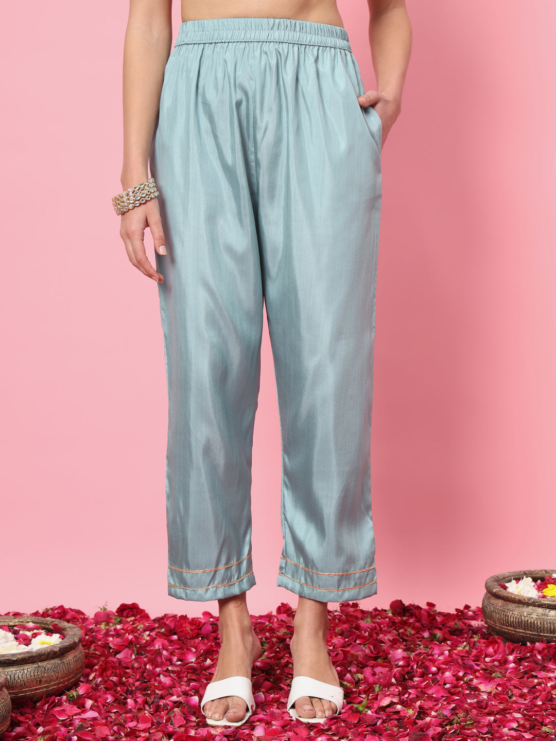 VredeVogel Silk Blend Kurta and Trouser Pant Set