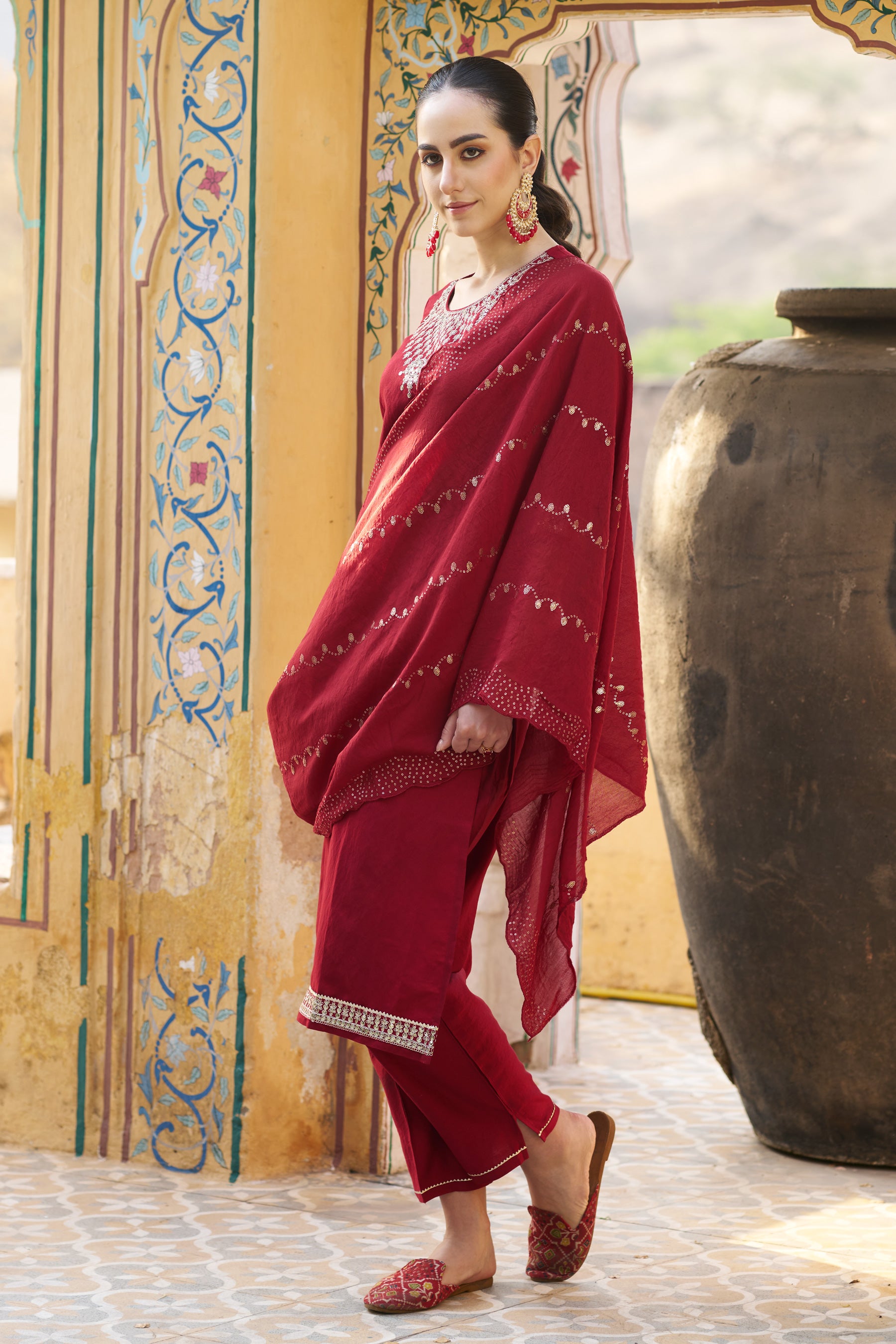 VredeVogel Women Kurta and Pant Sets Viscose Rayon Fabric