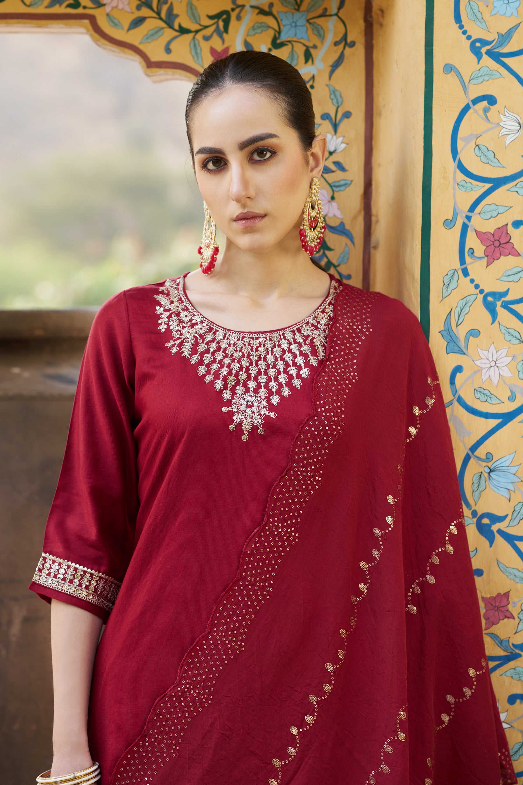 VredeVogel Women Kurta and Pant Sets Viscose Rayon Fabric