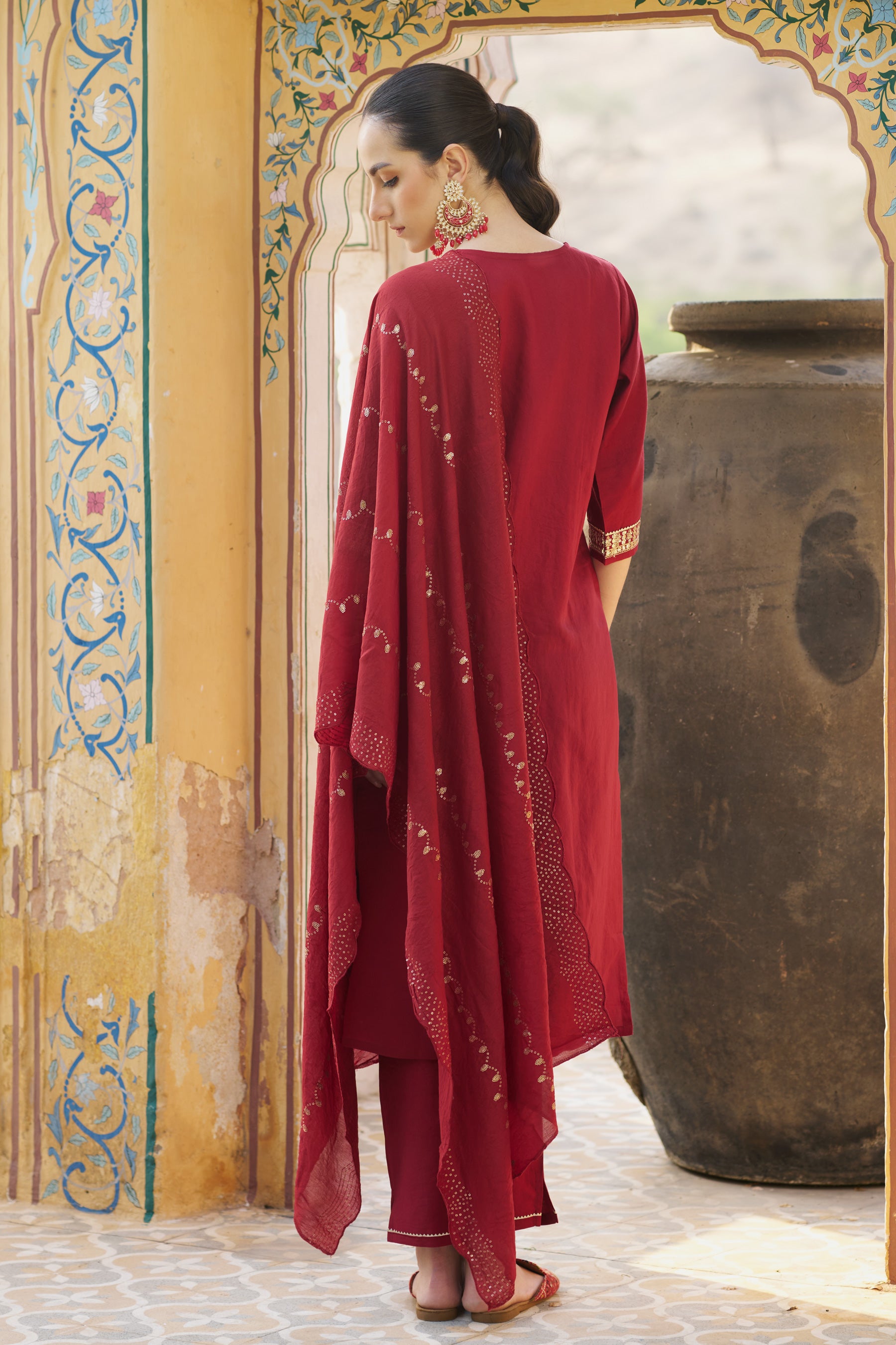 VredeVogel Women Kurta and Pant Sets Viscose Rayon Fabric