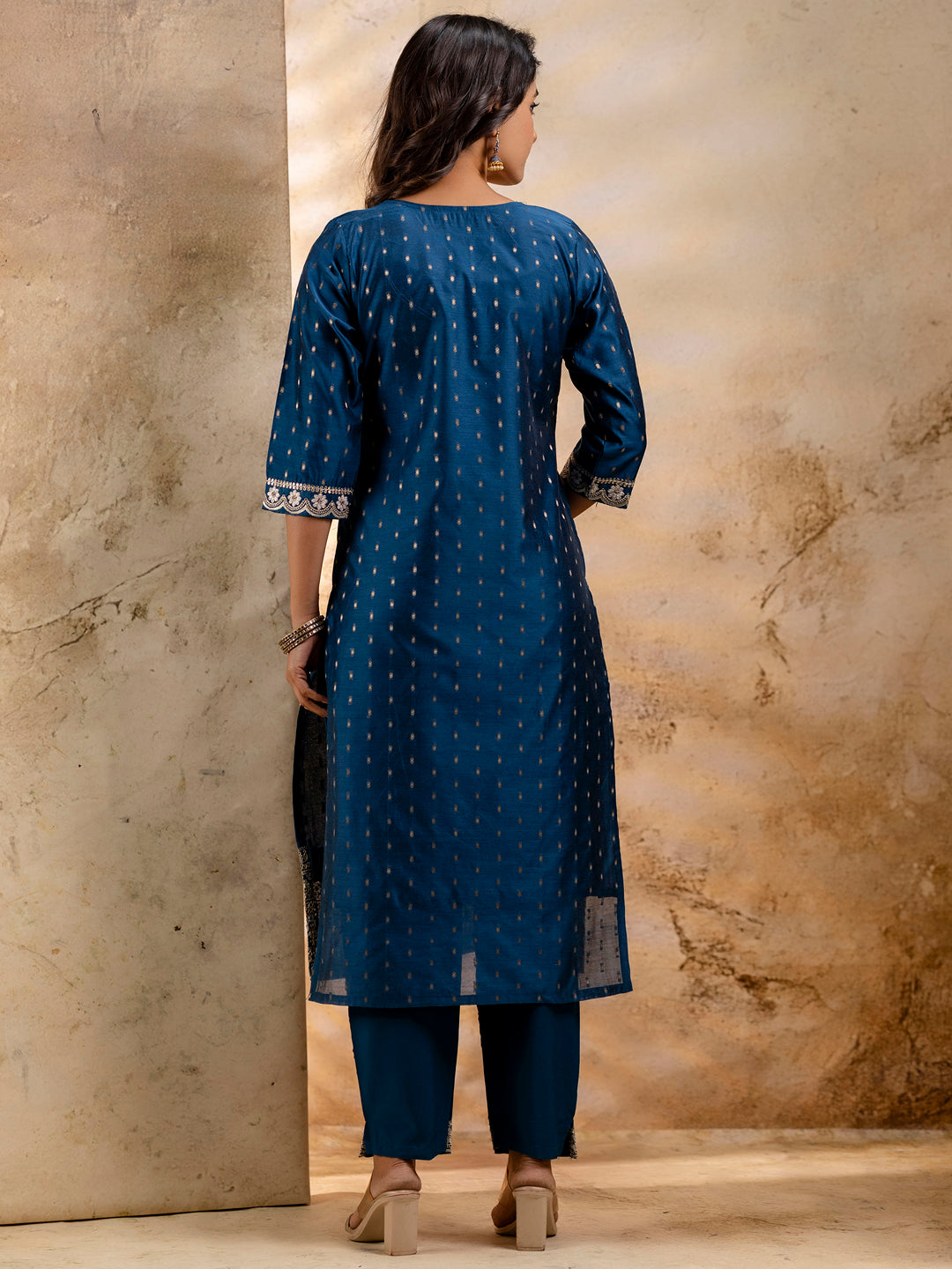 Chitta Chanderi Silk Blend Kurta Set