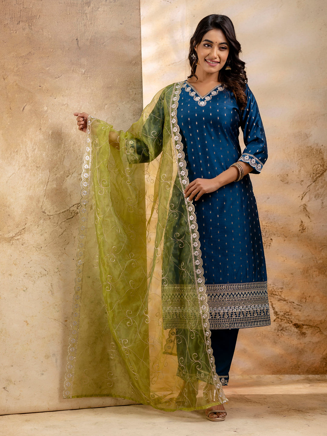 Chitta Chanderi Silk Blend Kurta Set
