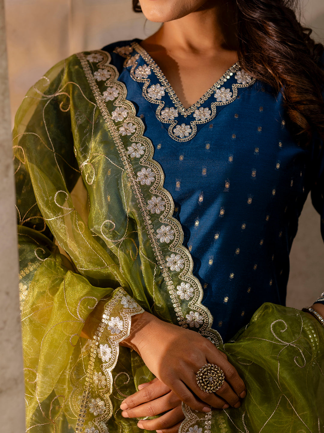 Chitta Chanderi Silk Blend Kurta Set