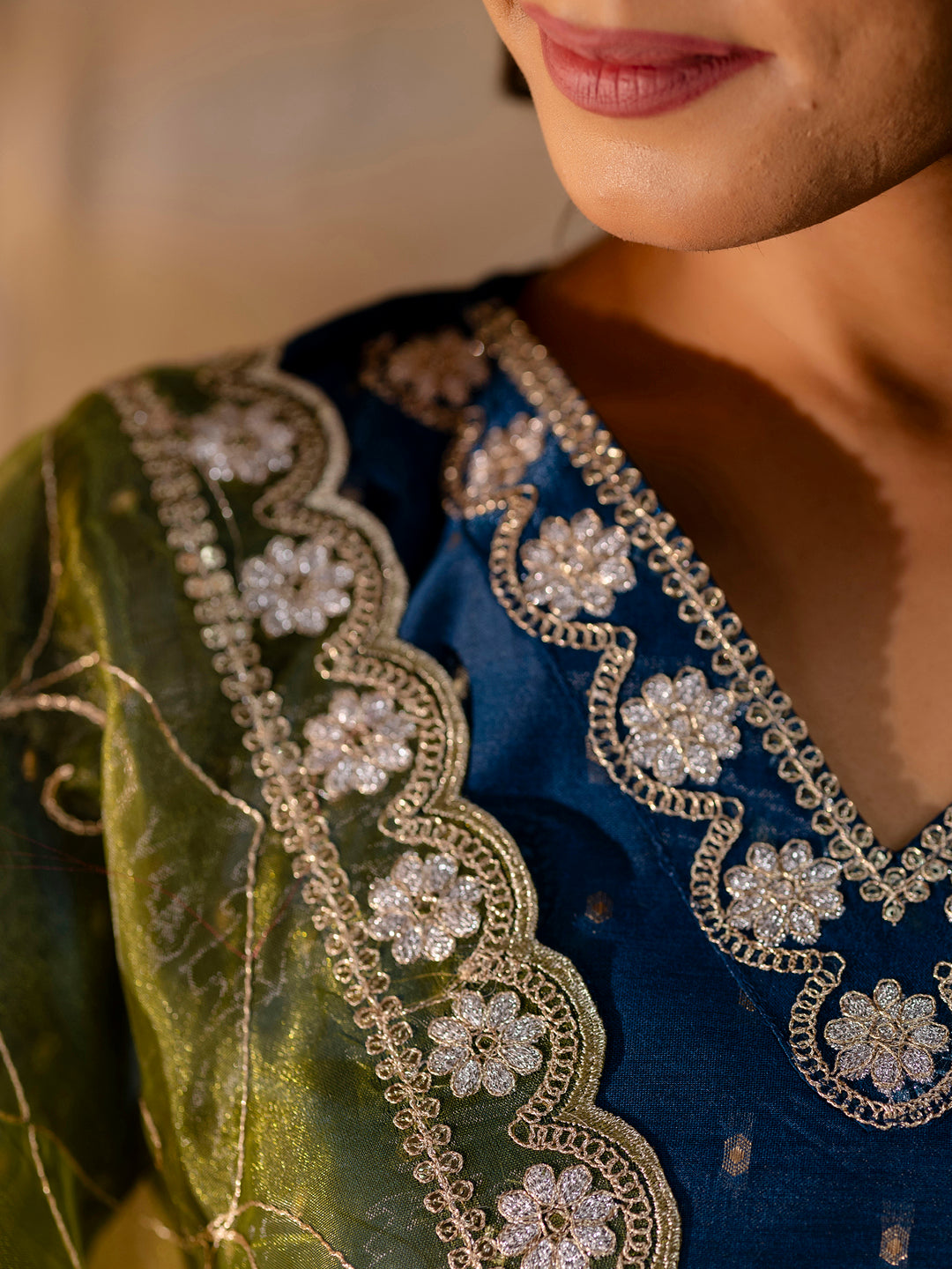 Chitta Chanderi Silk Blend Kurta Set