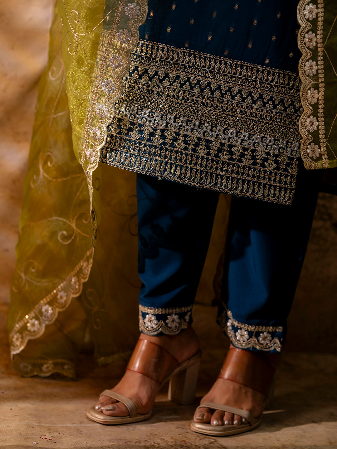Chitta Chanderi Silk Blend Kurta Set