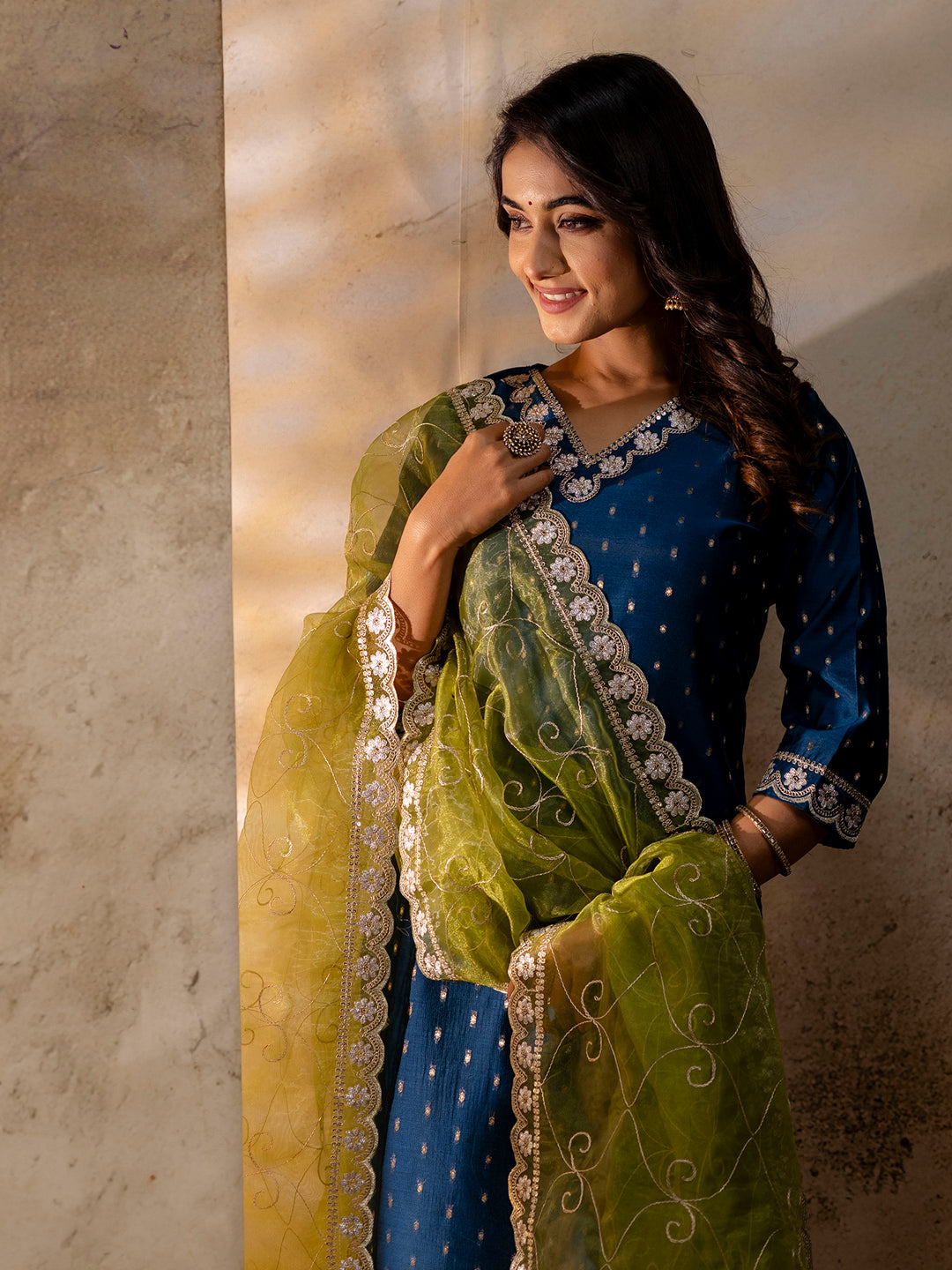 Chitta Chanderi Silk Blend Kurta Set