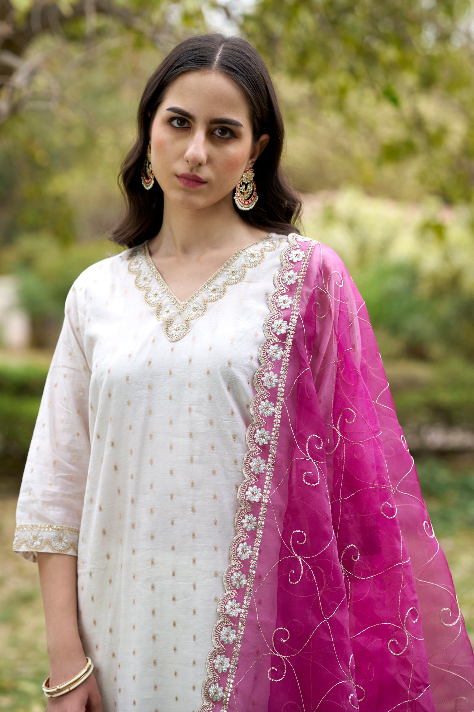 VredeVogel Chanderi Silk Blend Kurta Set