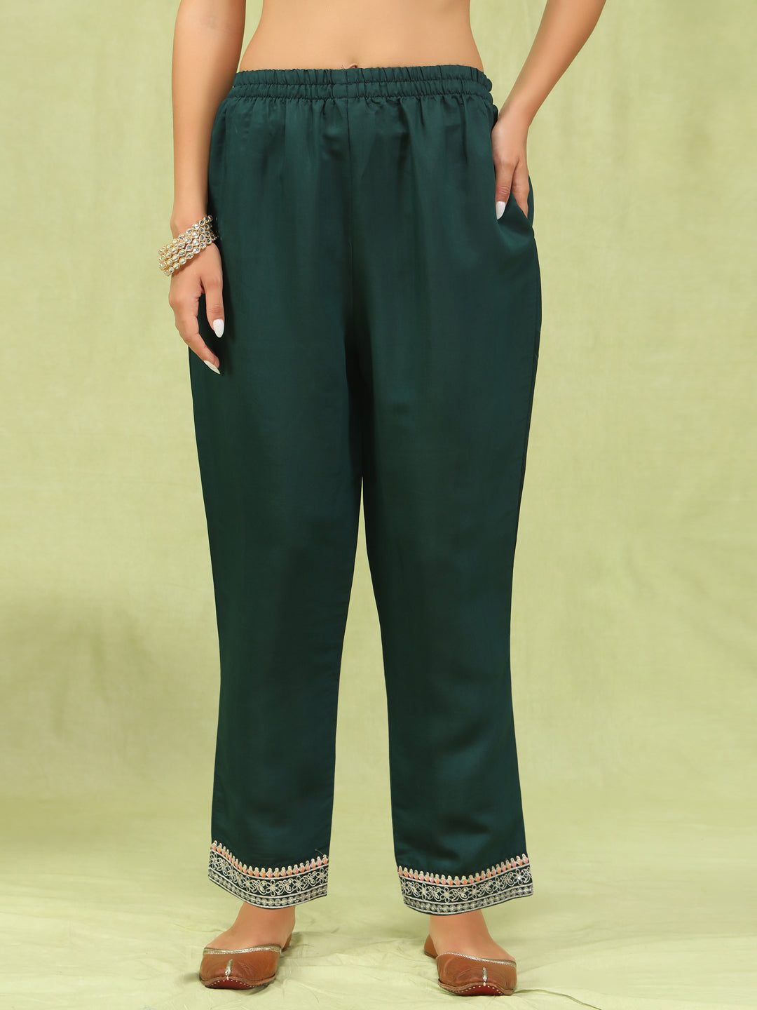 Kshatra Women’s Viscose Roman Silk Embroidery Straight Kurta Pant with Dupatta Set