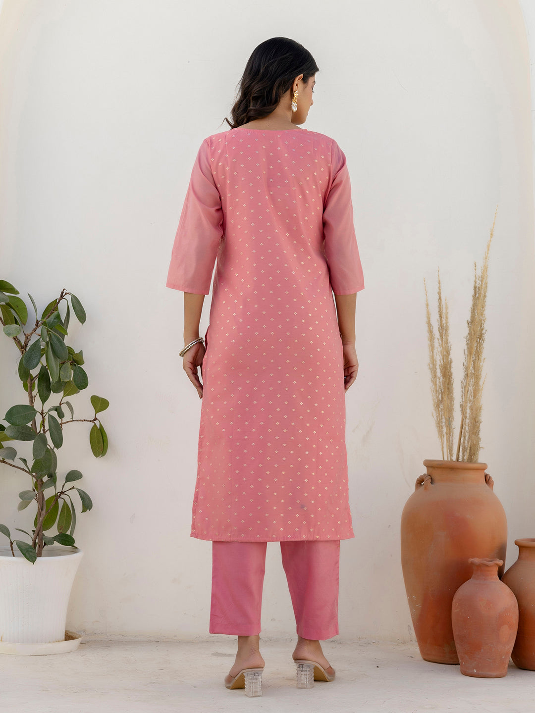 Akrita Women Silk Blend Kurta Pant Dupatta Set